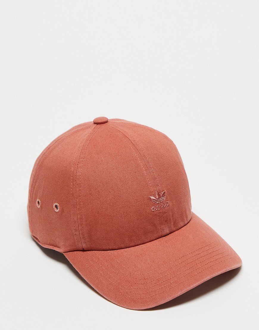 Adidas Originals relaxed mini logo strapback in red