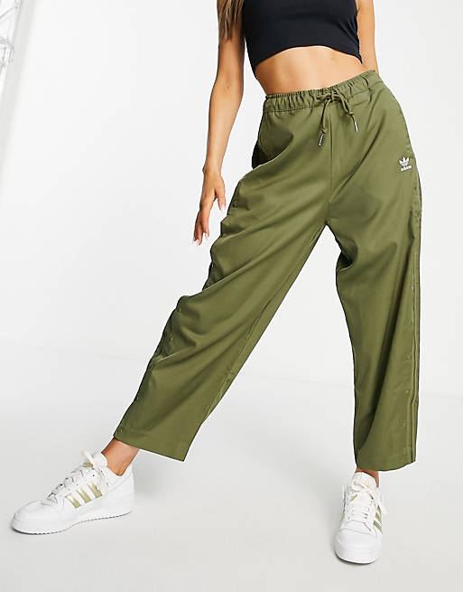Relaxed pant with popper detail in off & Bademode Sportmode Trainingsanzüge ASOS Damen Sport 