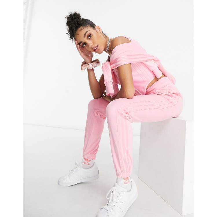 Survetement adidas discount femme rose pale