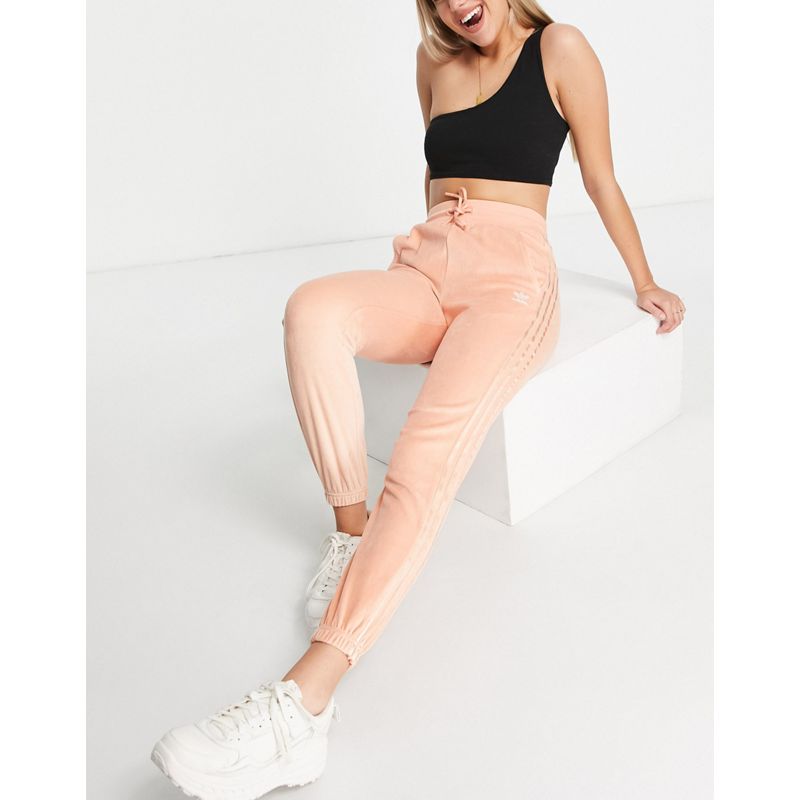 Joggers Donna adidas Originals - Relaxed Risque - Joggers in velour color cipria