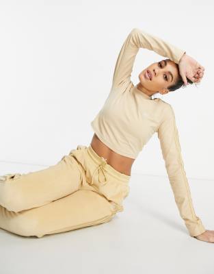 adidas Originals 'Relaxed Risqué' long sleeve top in beige-Neutral