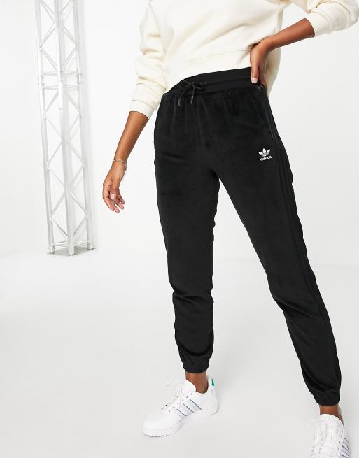 Adidas originals 3 stripe best sale velvet joggers