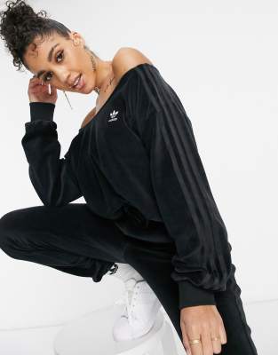 adidas off the shoulder sweatshirt