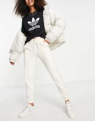 Adidas Originals 'relaxed Risque' Velour Sweatpants In Off White