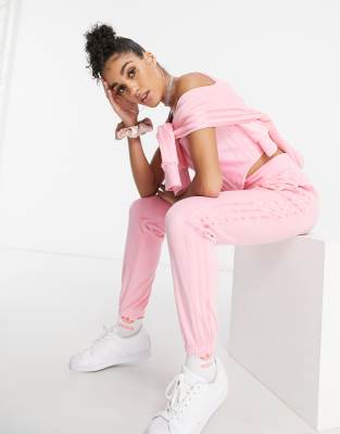 pink velour adidas tracksuit