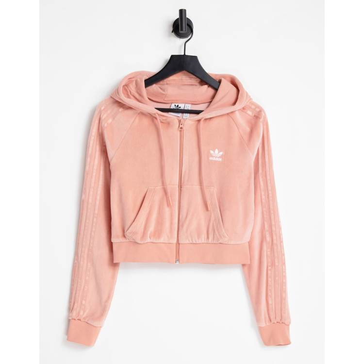 adidas pink zip hoodie