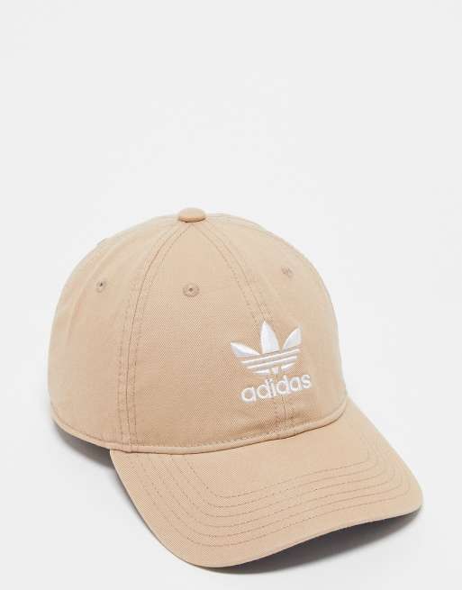 Adidas trefoil cheap cap beige