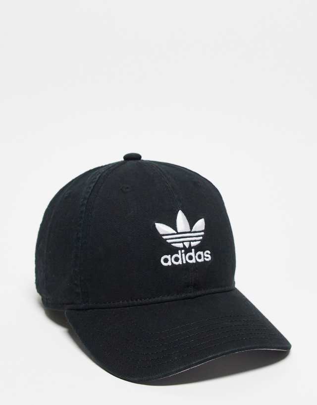 adidas Originals Relaxed Strapback cap in black