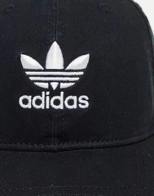 adidas Originals Relaxed Strapback cap in black, 3 of 4
