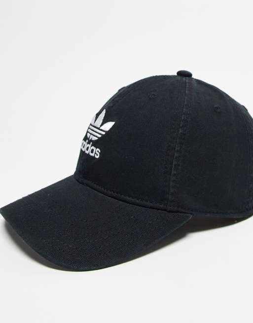 adidas Originals Relaxed Strapback cap in black | ASOS