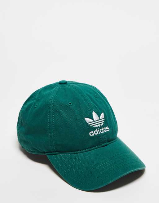 adidas Originals relaxed strapback cap in dark green