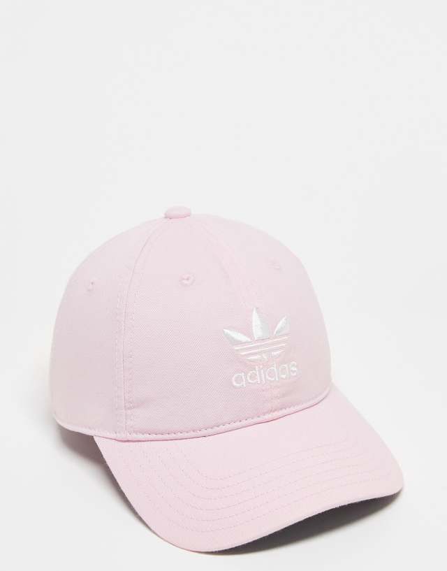 adidas Originals Relaxed Strapback cap in light pink