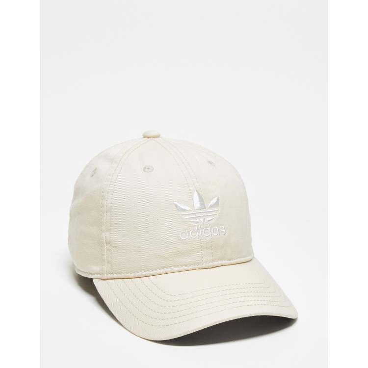 adidas Originals Relaxed Strapback cap in off white | ASOS