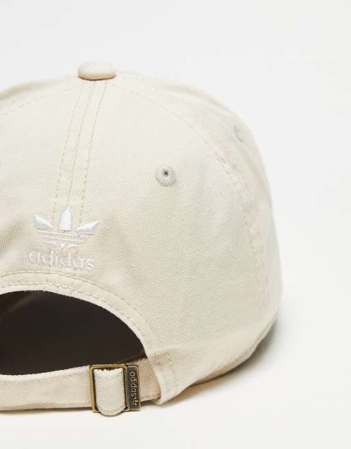 adidas Originals Relaxed Strapback cap in off white, 3 of 4