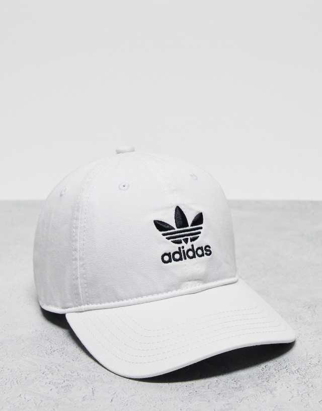 adidas Originals Relaxed Strapback cap in white