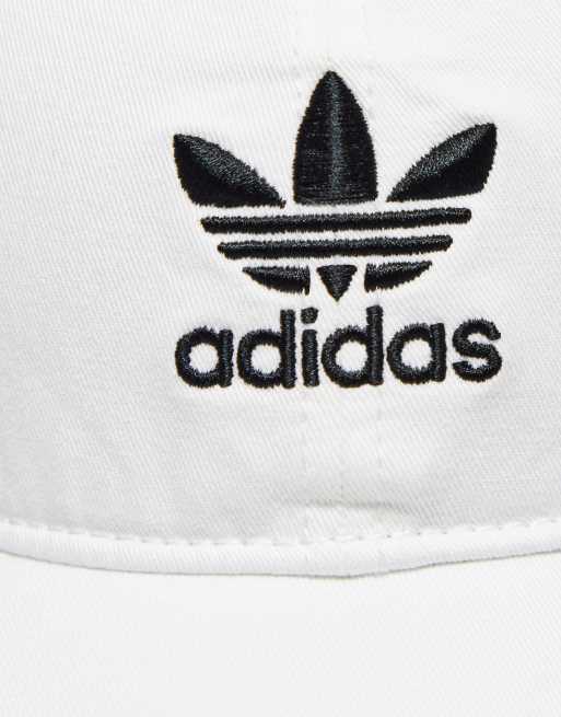 adidas Originals Relaxed Strapback cap in white, 2 of 4