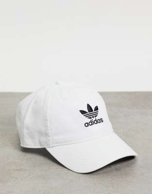 Adidas Originals Relaxed Strapback Cap-white In White