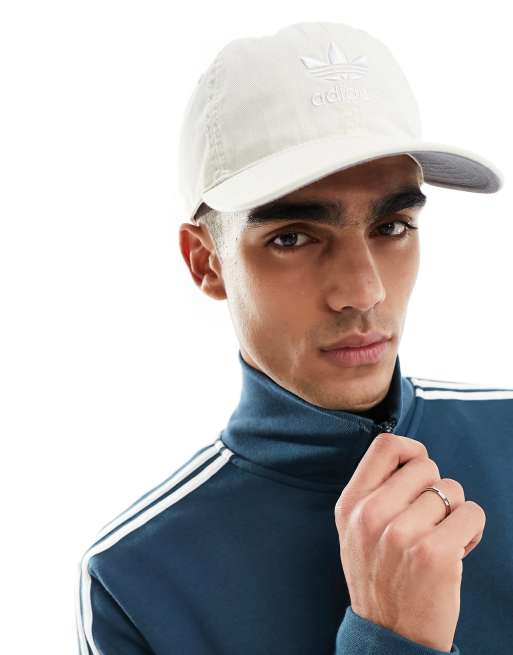 adidas Originals Relaxed Strapback hat in beige ASOS