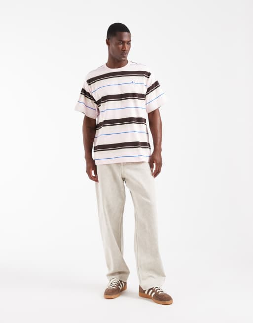 adidas Originals relaxed striped t-shirt in pink | ASOS