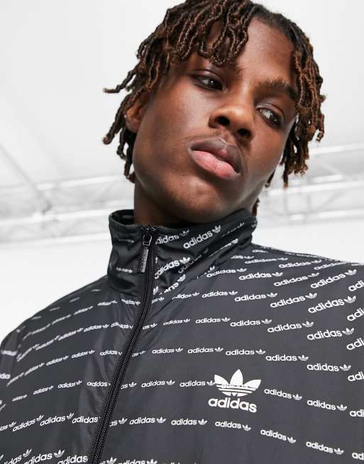 Adidas originals repeating outlet trefoil windbreaker