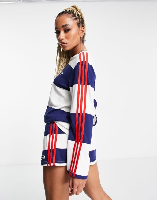 Adidas striped hot sale long sleeve