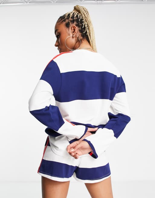 Adidas long cheap sleeve striped top