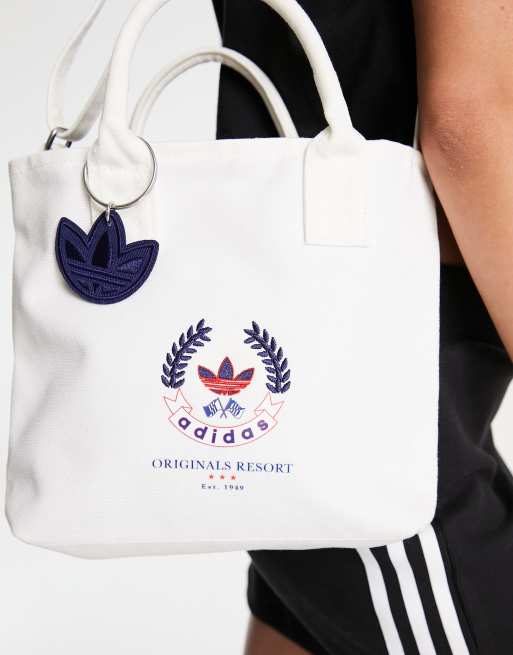 adidas Originals resort mini shopper in off white