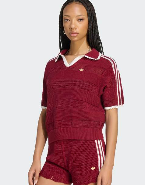 adidas Originals Resort s polo w in collegiate burgundy - view 1