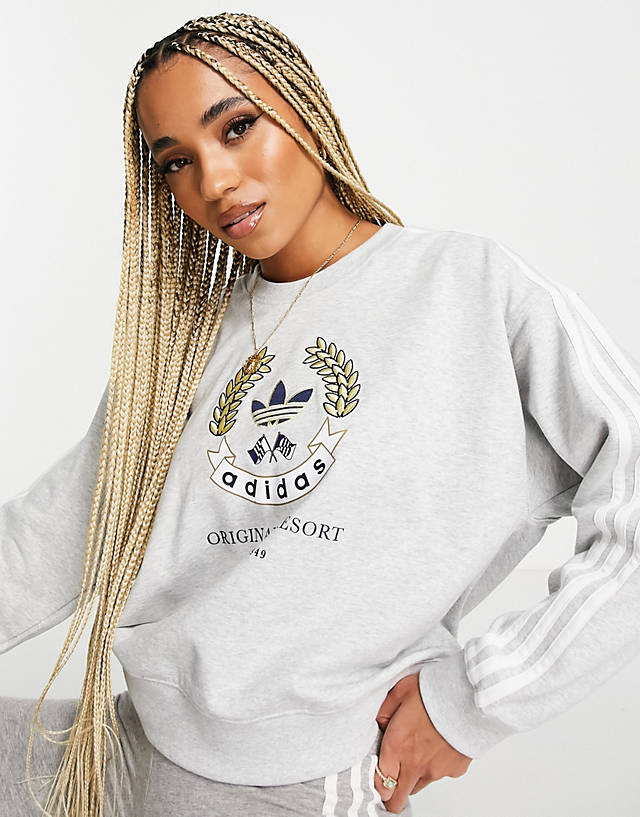 adidas Originals - resort sweatshirt in grey