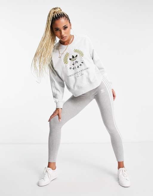 Vandre Blive Alternativt forslag adidas Originals resort sweatshirt in grey | ASOS