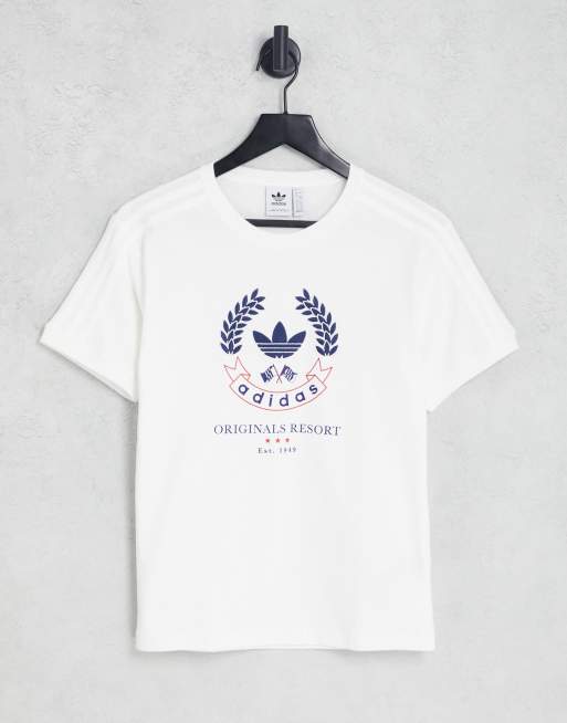 Adidas originals store white tee