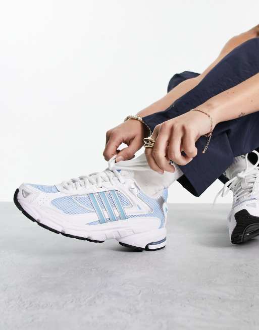 Adidas blanc et outlet bleu