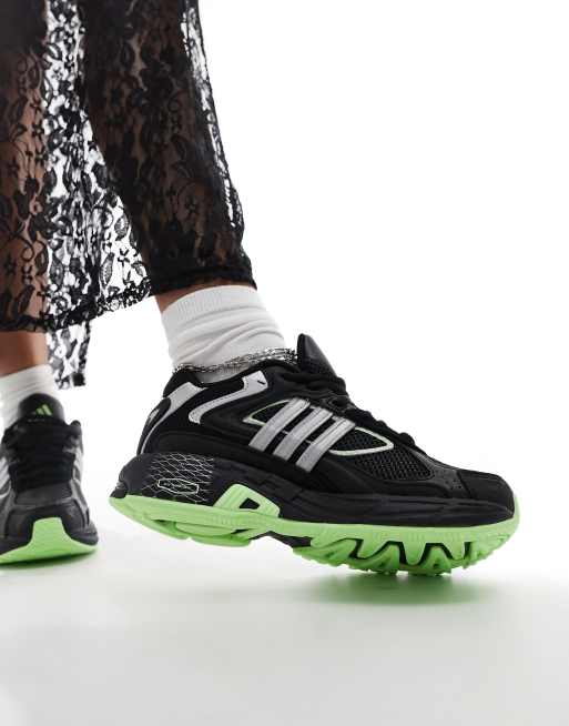 adidas Originals - Response CL - Sneakers i sort/sølv/lime
