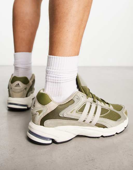 adidas Originals Response CL sneakers in green and beige | ASOS