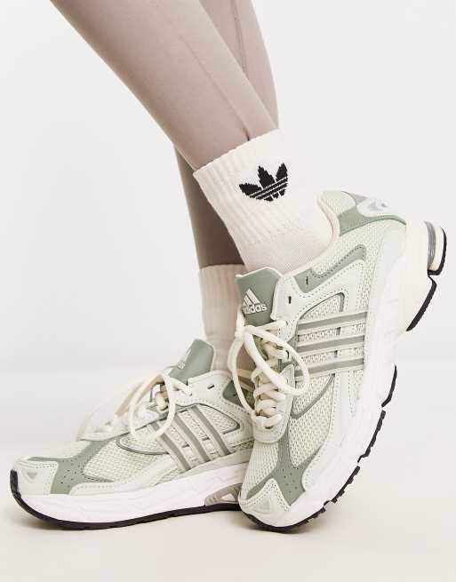 White and mint hot sale green adidas shoes