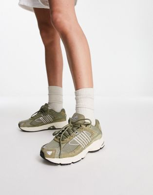 adidas Originals Response CL trainers in olive green and silver