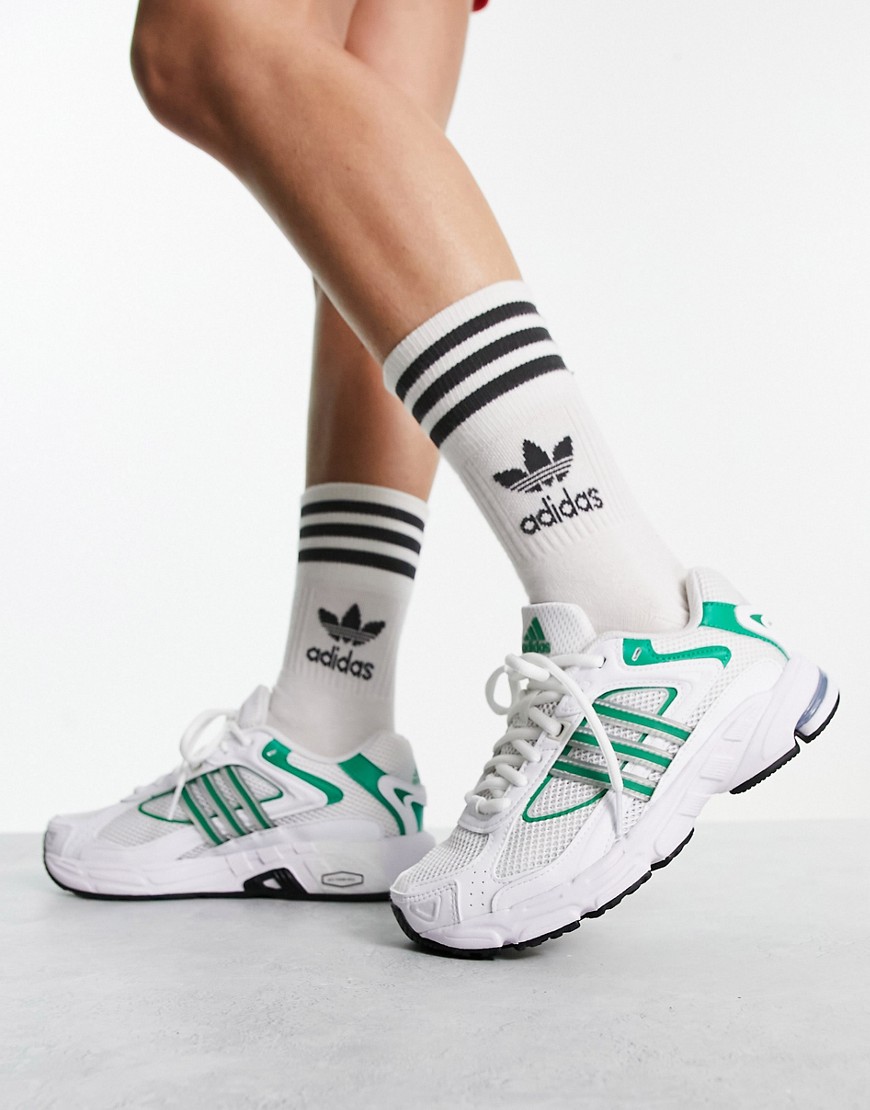 adidas Originals Response CL trainers in white and green