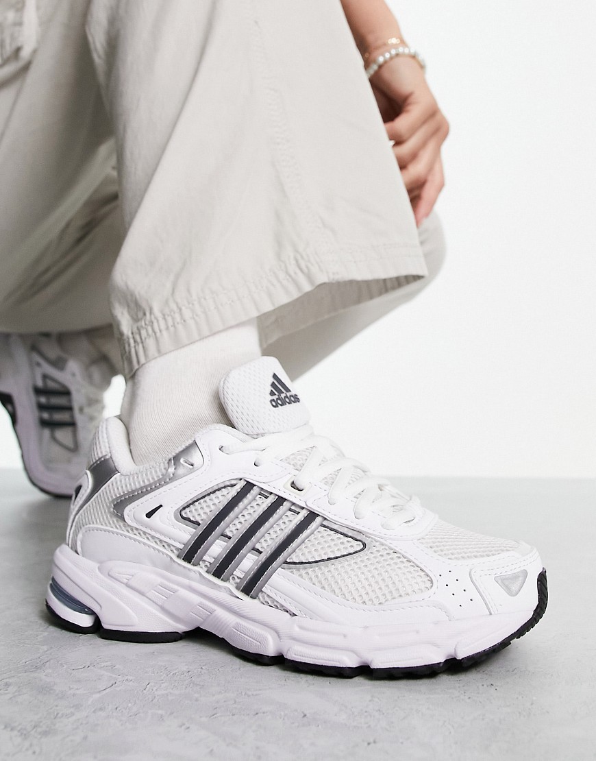 adidas Originals Response CL trainers in white silver and grey