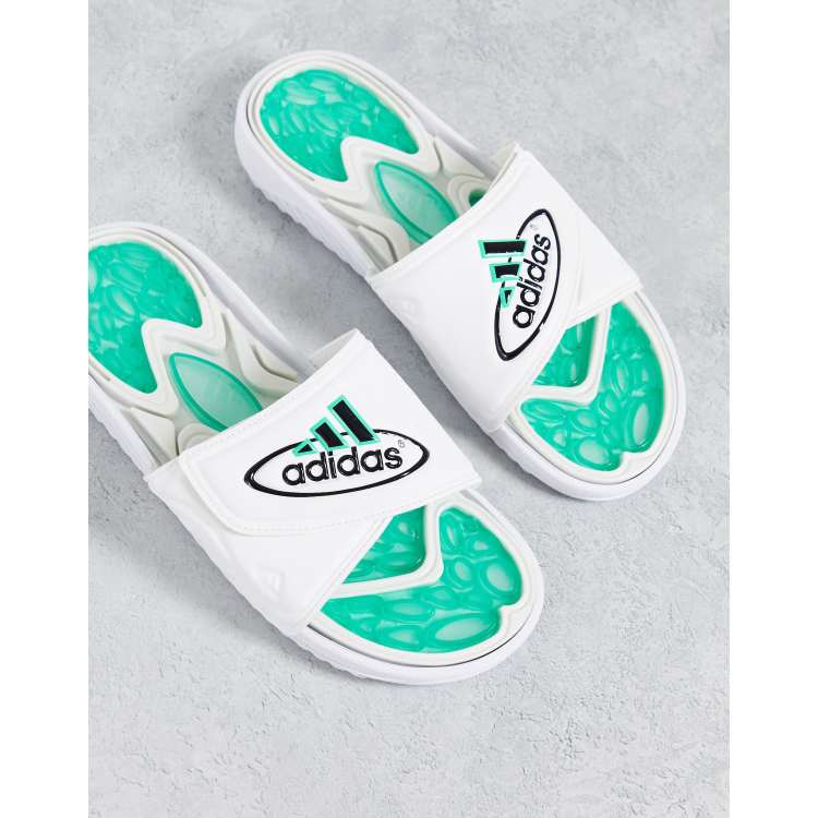 Adidas adilette 2024 groen wit