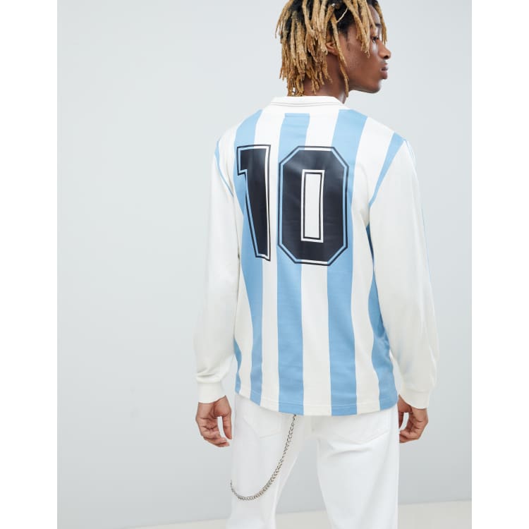 Puma retro football jersey in blue Exclusive at ASOS