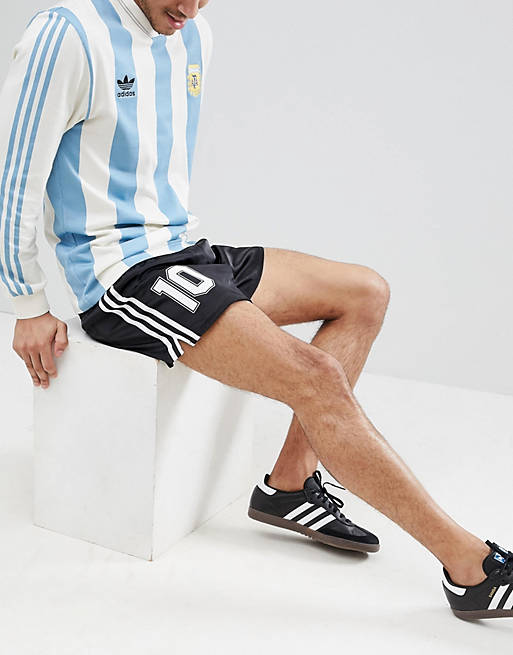 Originals Retro Argentina Football Shorts In Black |