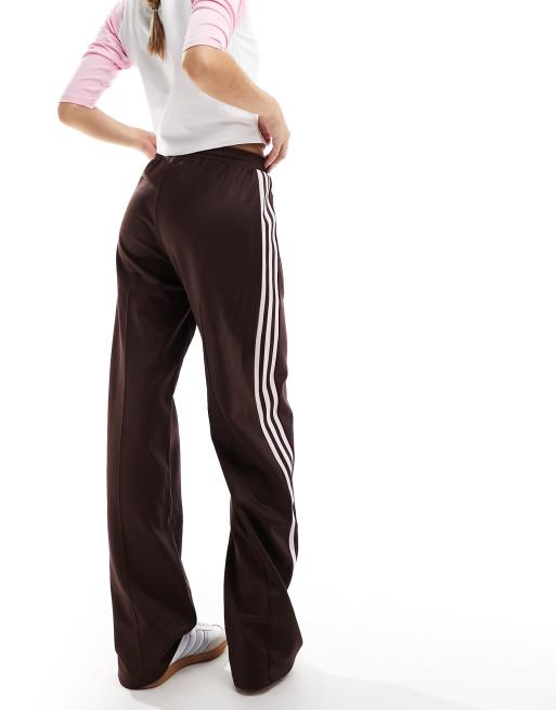 adidas Originals retro beckenbauer track pants in brown and pink