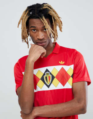 Adidas originals retro belgium 2024 football shorts in red