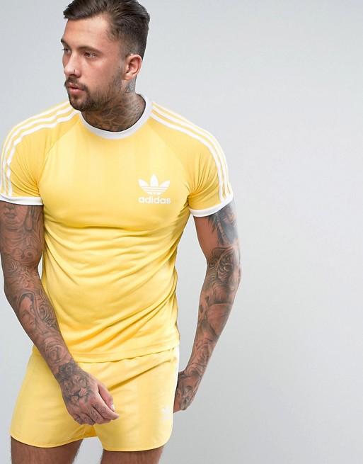adidas Originals Retro California T-Shirt In Yellow CF5305 | ASOS
