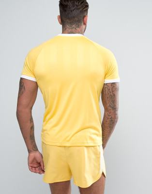 yellow adidas t shirt retro