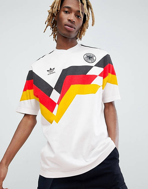 adidas Originals Retro Germany Soccer Jersey In White CE2343