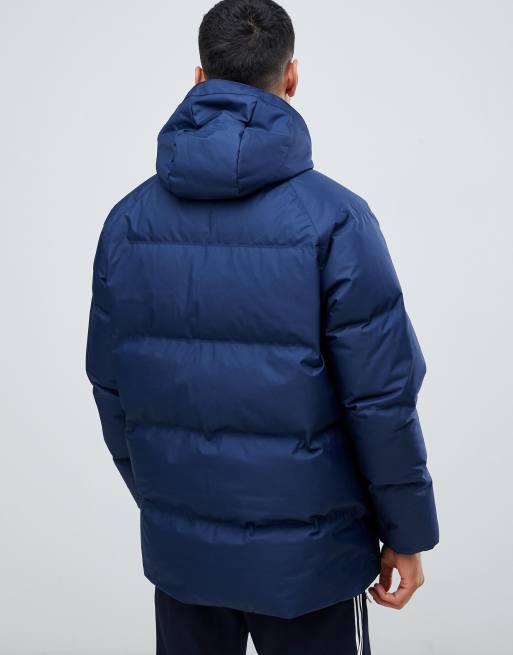 Adidas originals retro hooded 2025 jacket in navy dh5004