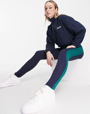 Shop Adidas Originals 'retro Luxury' Leggings In Deep Navy