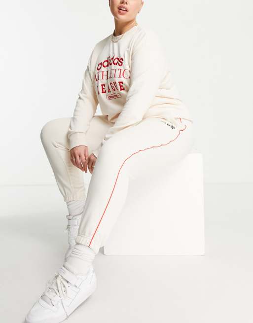 adidas Originals 'Retro Luxury' Plus sweatpants in off white