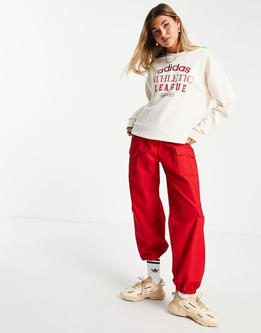 شوفان بالعسل adidas Originals 'Retro Luxury' slogan sweat in off white شوفان بالعسل شوفان بالعسل adidas Originals 'Retro Luxury' slogan sweat in off white شوفان بالعسل